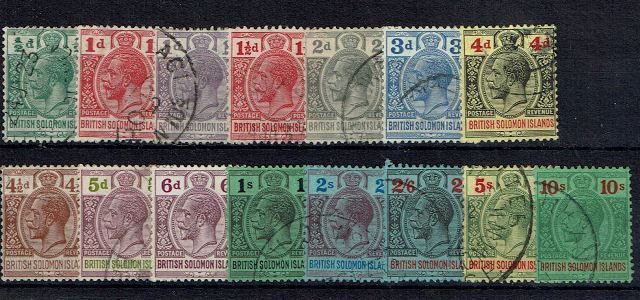 Image of British Solomon Islands/Solomon islands SG 39/52 FU British Commonwealth Stamp